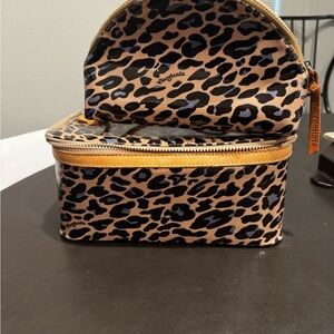 Consuela Leopard Toiletry/ Makeup Bag set